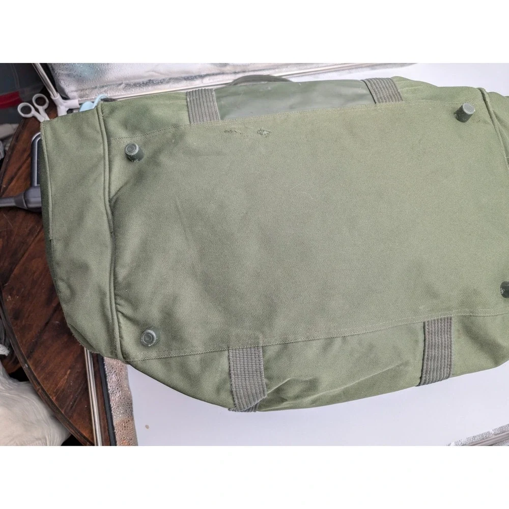Vintage 90s JEEP Wrangler Army Green Large Duffle Bag Travel Luggage